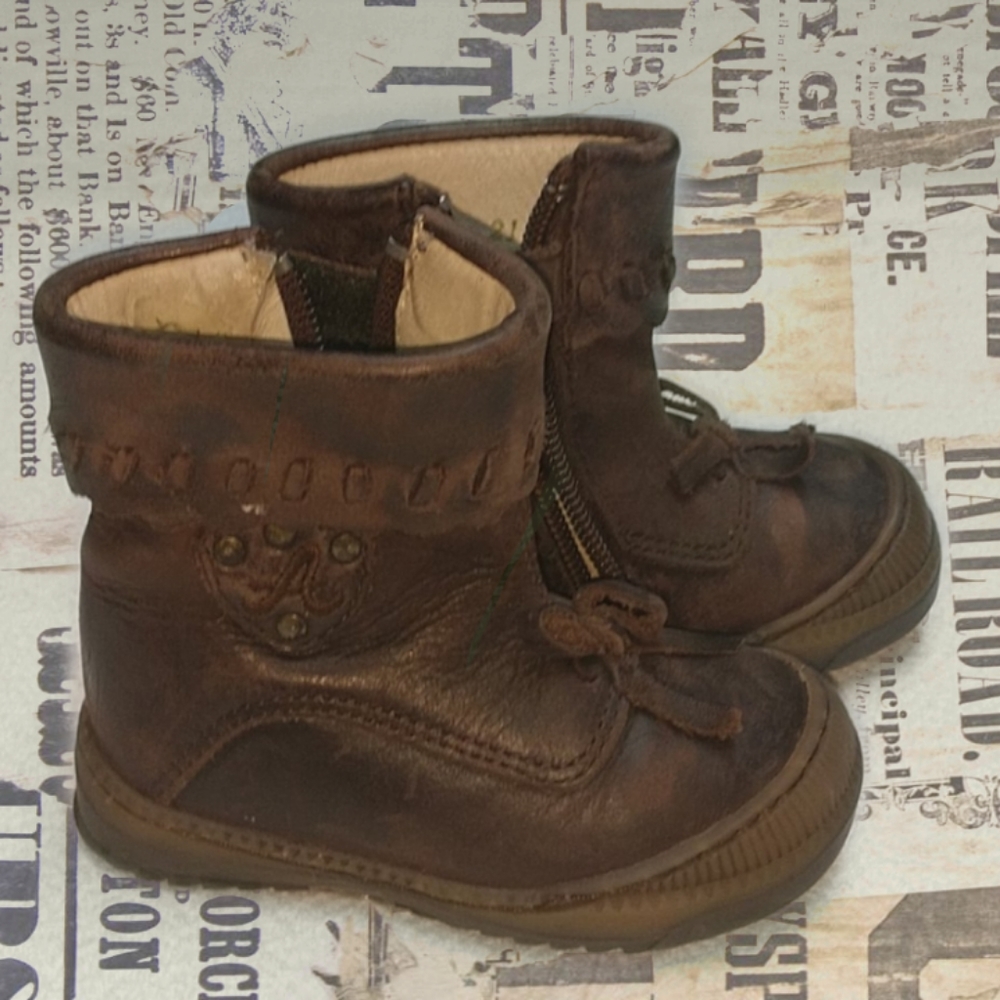 Aster leather winter baby boots